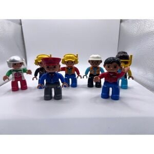 Lego DUPLO Random Lot Of Figures Construction Diver Race Car Driver Conductor